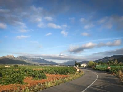 Beautiful view down the Jalon Valley